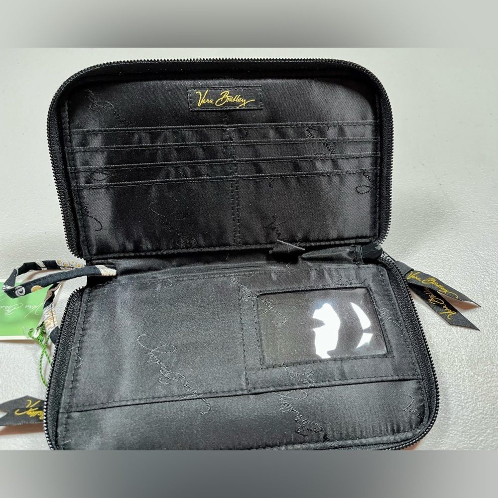 Vera Bradley “Yellow Bird” - Black and Yellow Patterned Wristlet/eallet - Picture 5 of 7